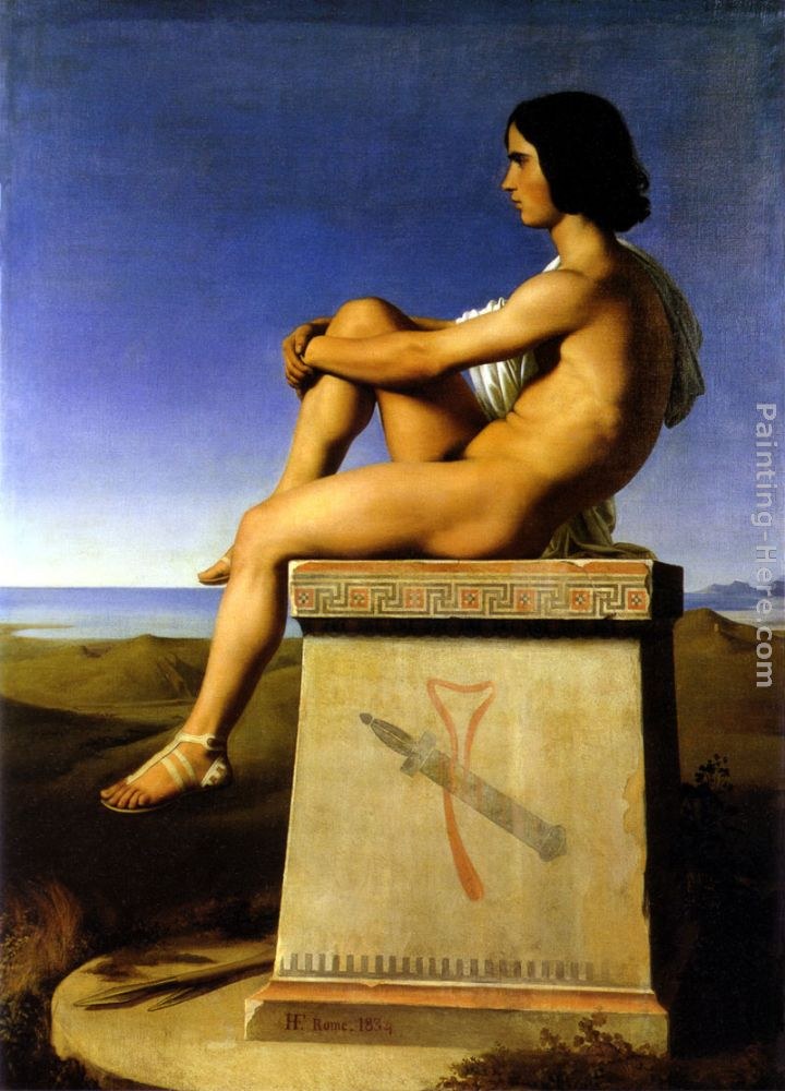Jean Hippolyte Flandrin Polites, Son of Priam, Observes the Movements of the Greeks